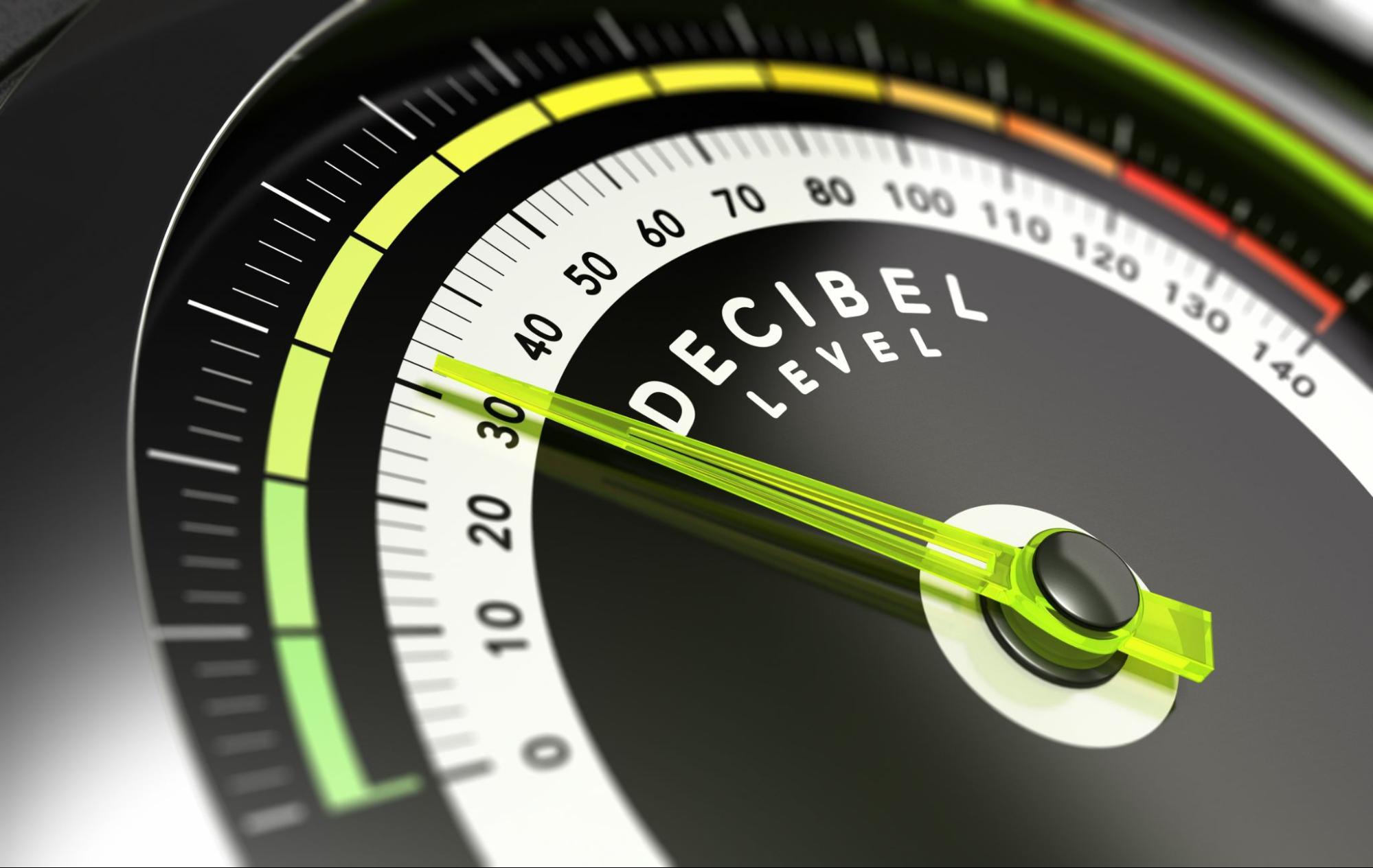 decibel level close up