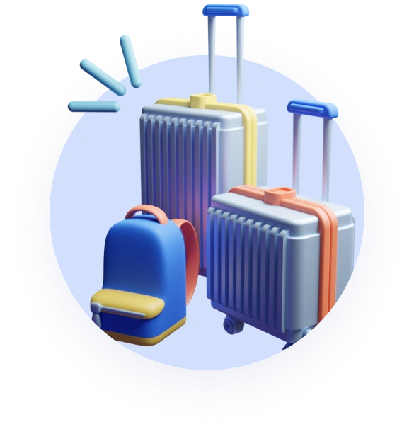Illustration of suitcases
