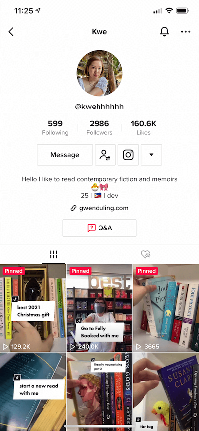 Tiktok Kwe's Account screenshot