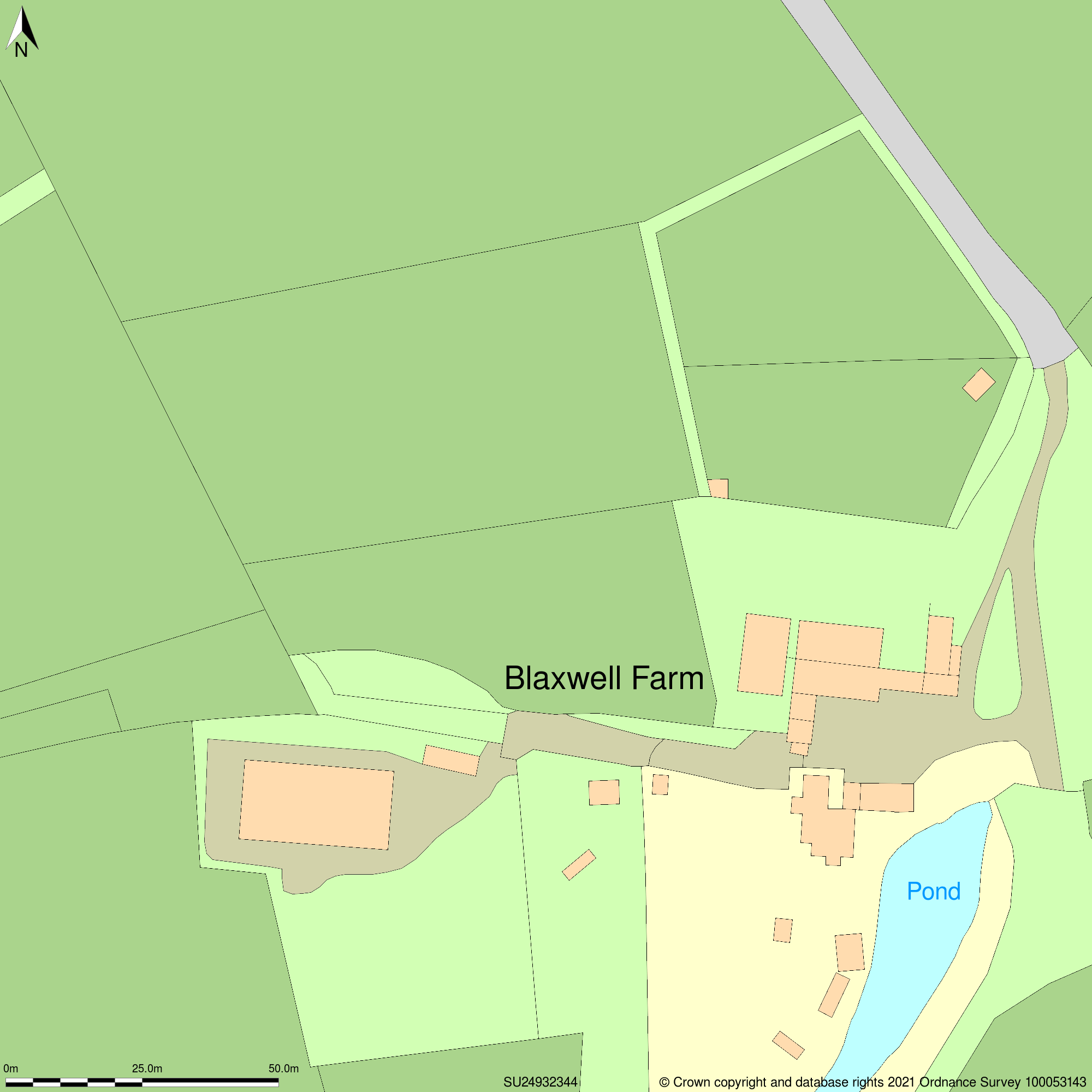 1:1250 scale OS MasterMap®, 4 hectares