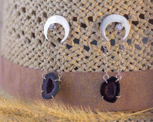 Geode Earrings by Erica Stice