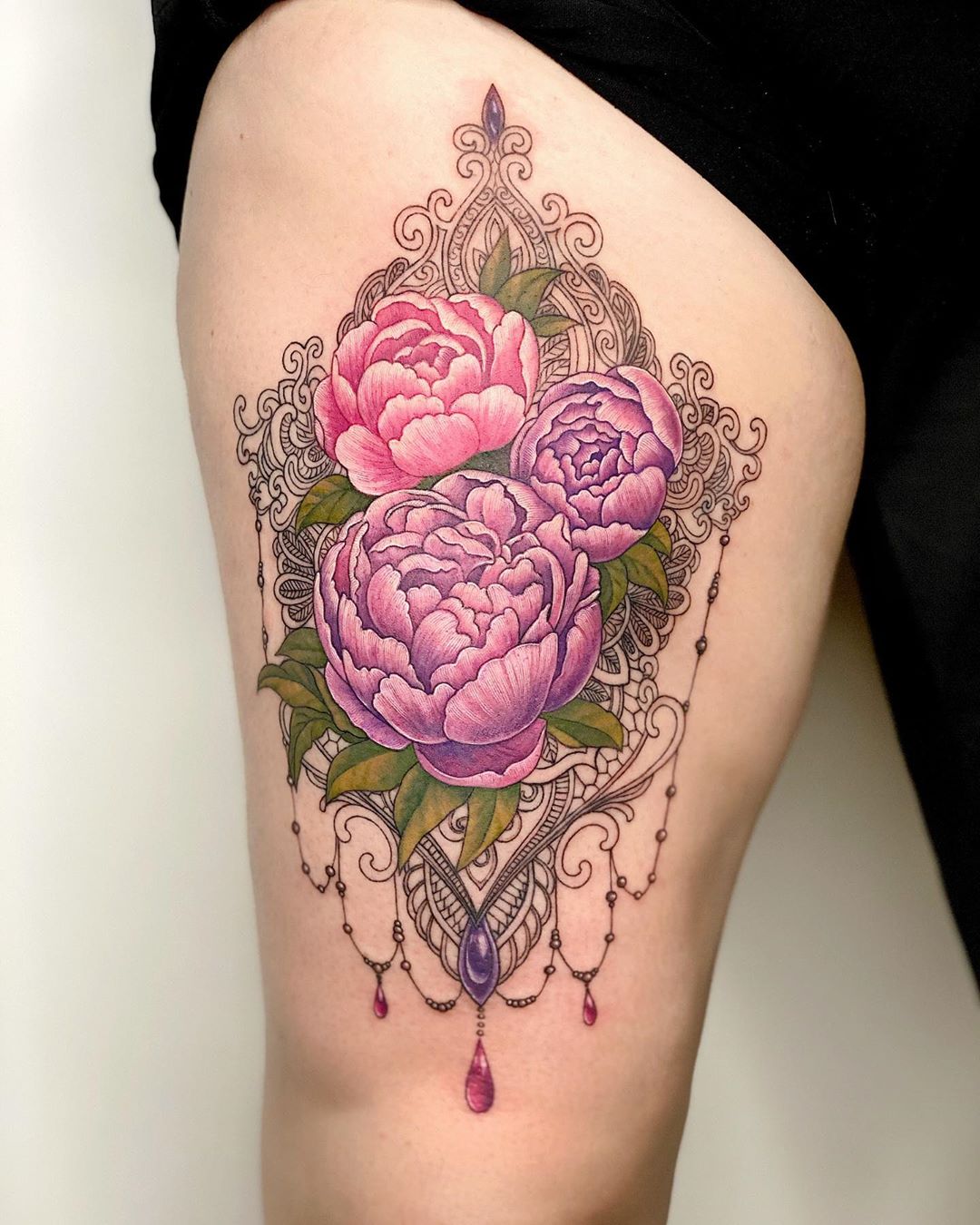 Peony tattoo