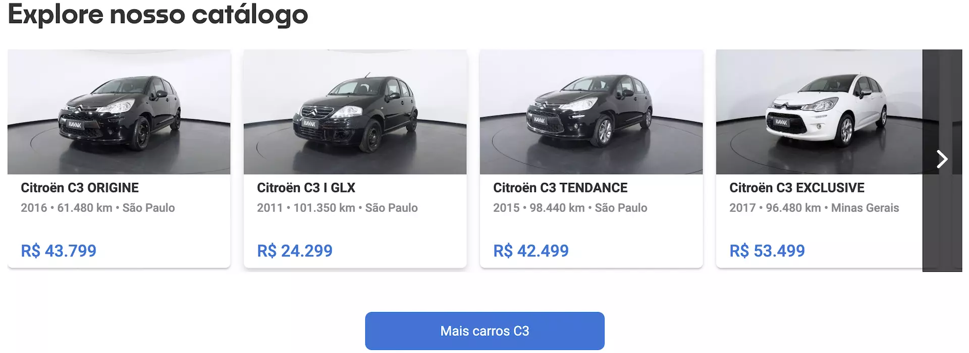 Citroen C3 preço