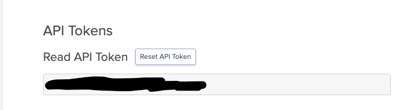 Access Read API token