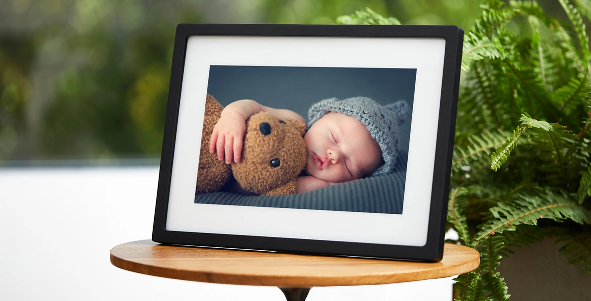 Image of baby on digital photo frame