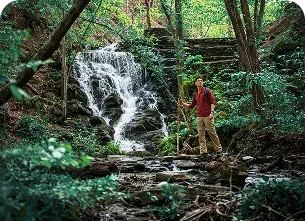 a waterfall