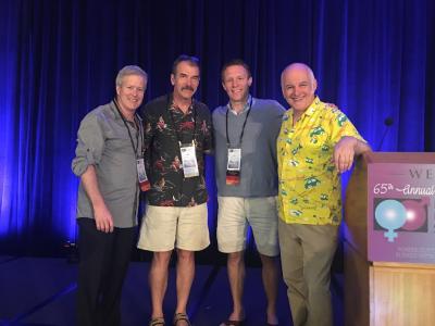 Pacific Fertility Center alumni, Dr Phillip Chenette poses for a group photo with members of ASRM and PCRS