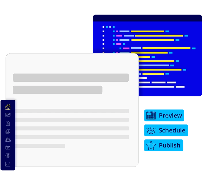 CMS with generated website