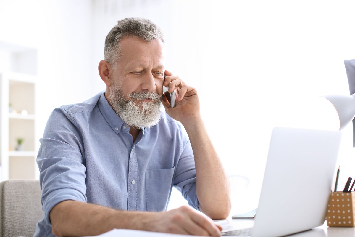 Man working past age 65