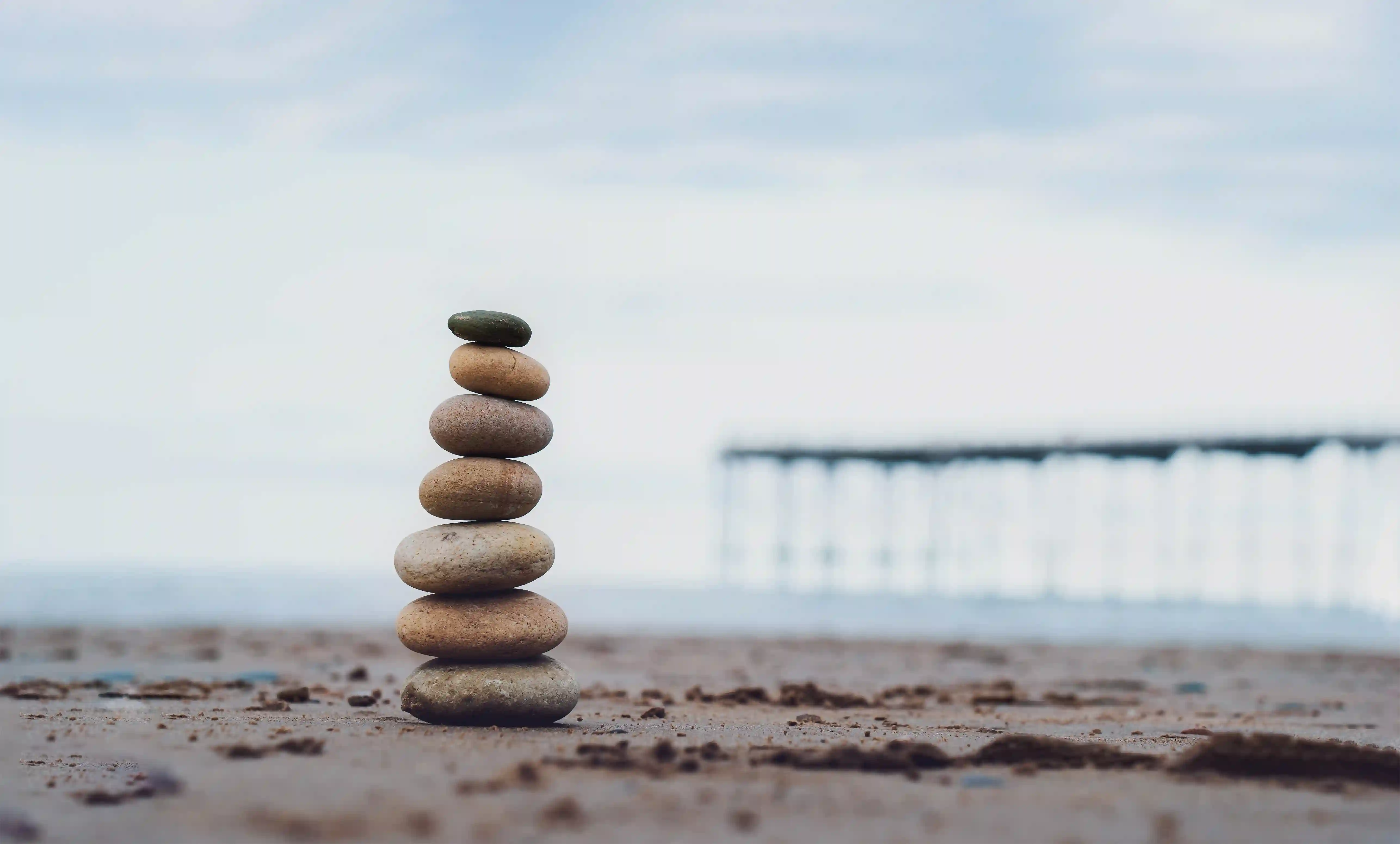 Balanced stack of stones symbolizing stability and sustainable business growth