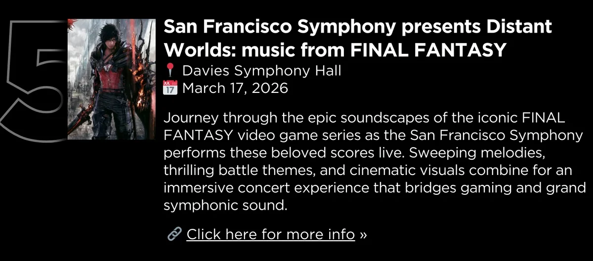 SF Symphony - Distant Worlds: music from FINAL FANTASY