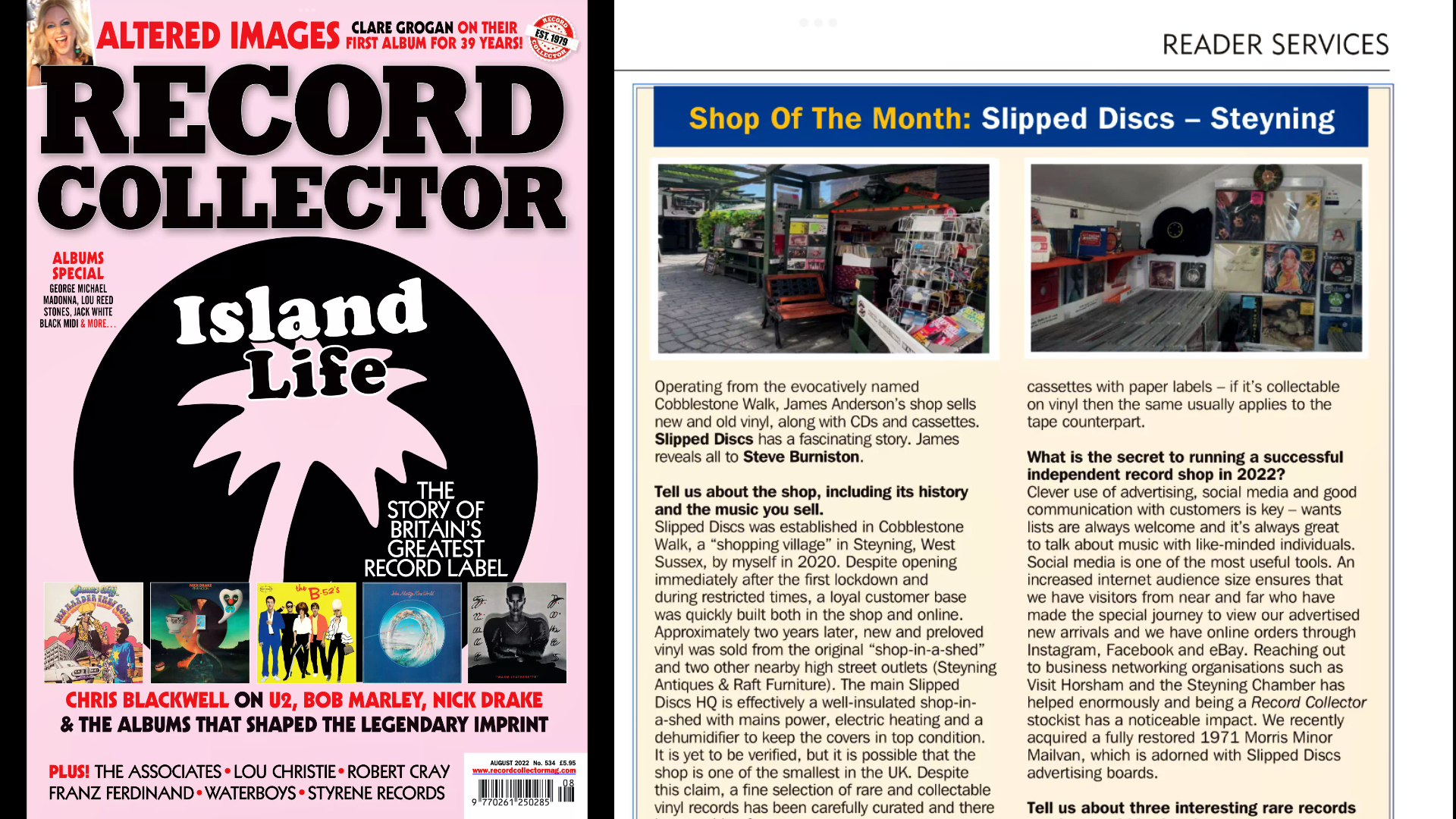Slipped Discs named Shop of the Month in Record Collector Magazine