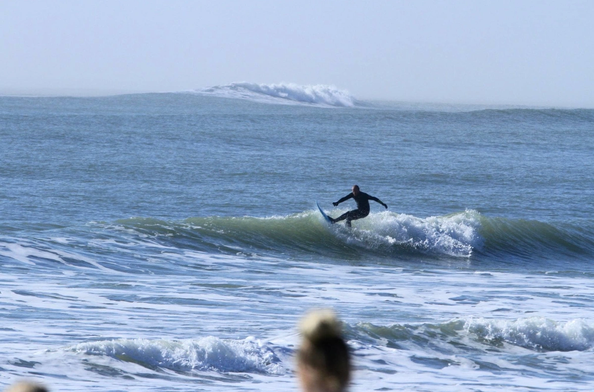 Surfing in West Wittering, West Sussex