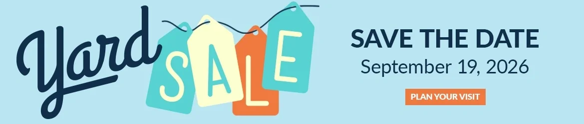 Save the Date - Yard Sale is scheduled for September 19th, 2026
