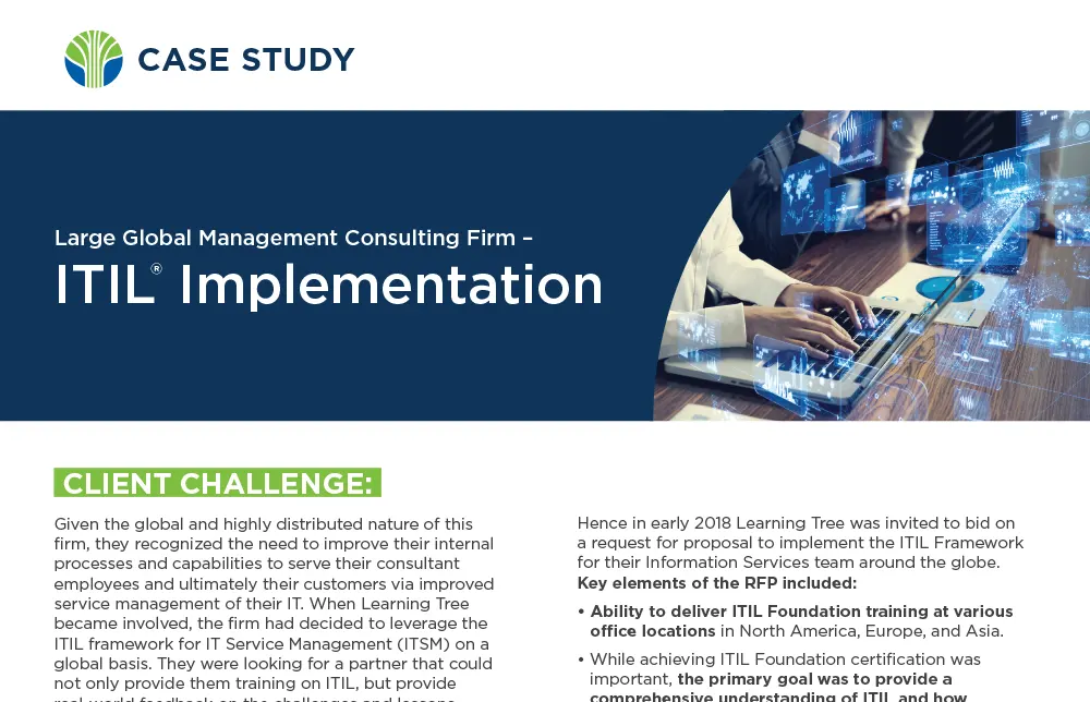 Case Study: Global ITIL Implementation