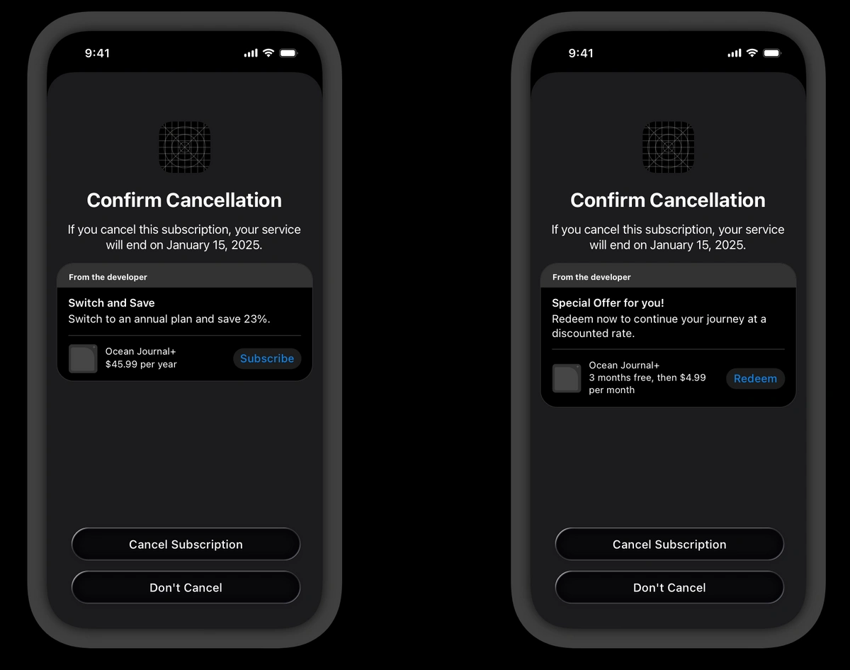 iOS Retention Messaging Features
