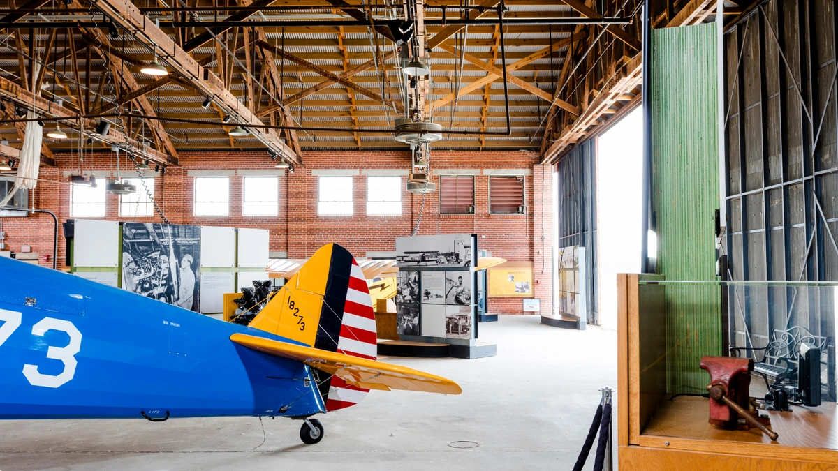 Inside view of Tuskegee Airmen National History Site.