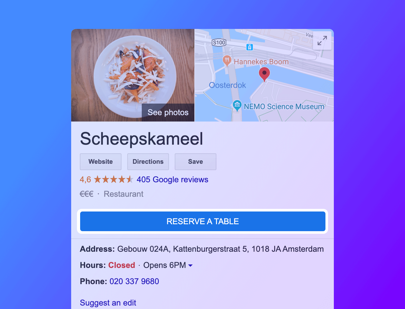 En bordreservation direkte i Googles søgeresultater? Det er muligt med reservationer via Google for dine gæster.