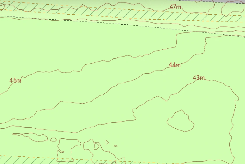 1m contour sample on MapServe®