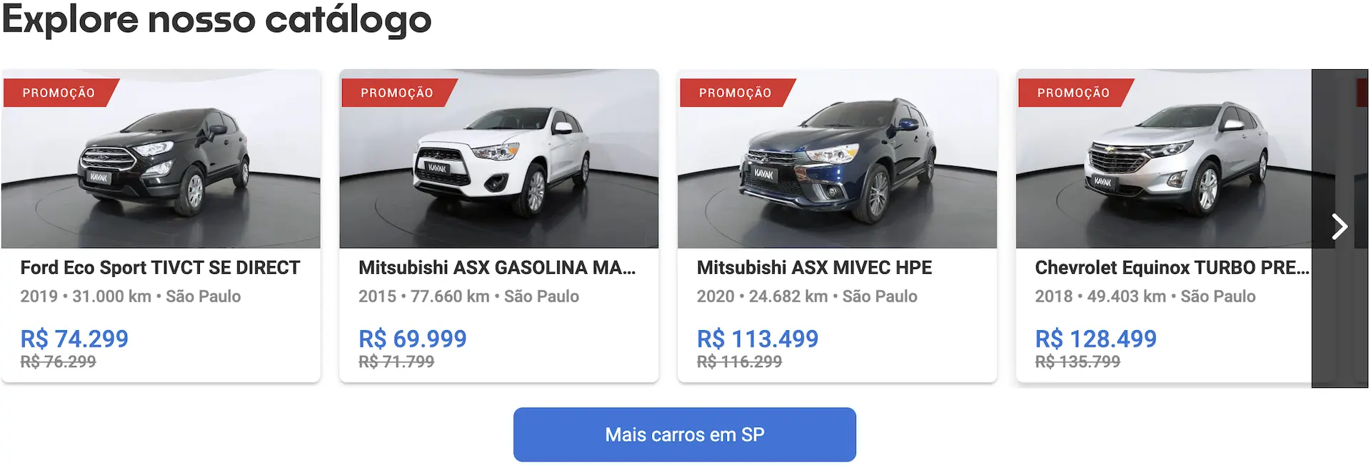 Carros usados, seminovos e novos em São Paulo, Webmotors