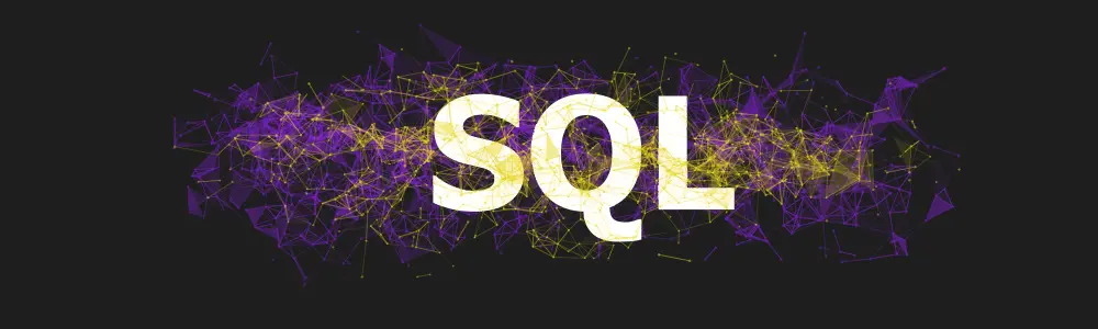 SQL logo on technical background