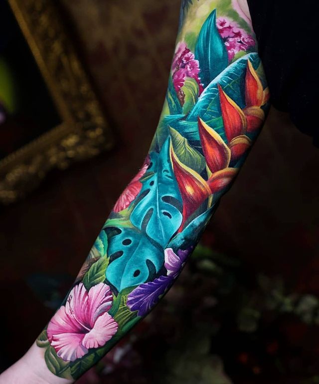 Colorful Tattoo Sleeve Designs