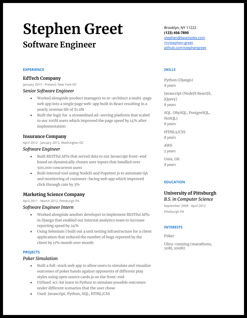 5 Software Engineer Resume Examples That Worked In 2021