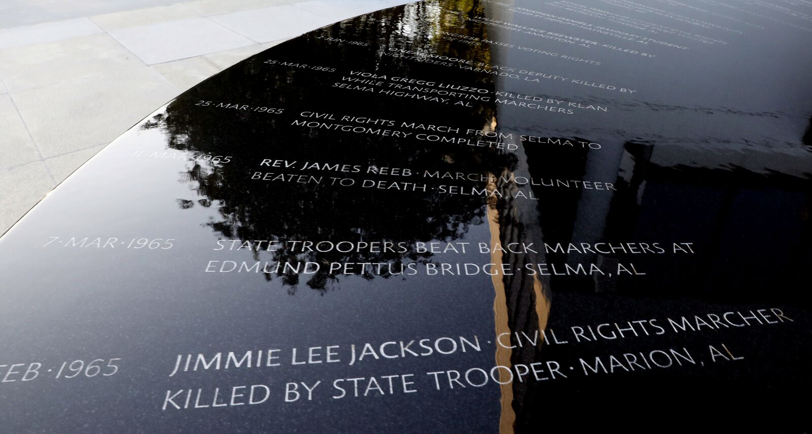 Civil rights memorial in Alabama
