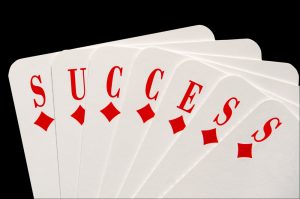 playing cards spelling success