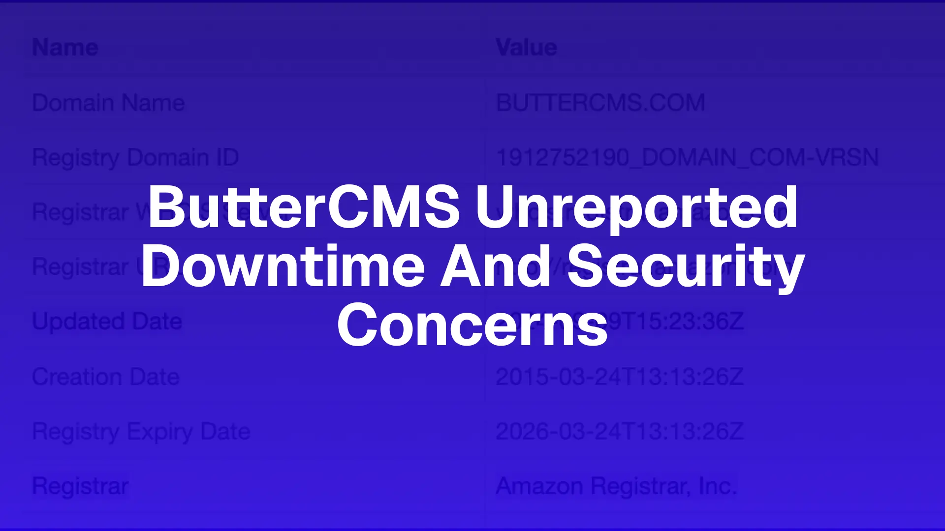 ButterCMS is a popular tool used to manage content for blogs. Earlier this week, we noticed a potentially severe security incident which triggered the