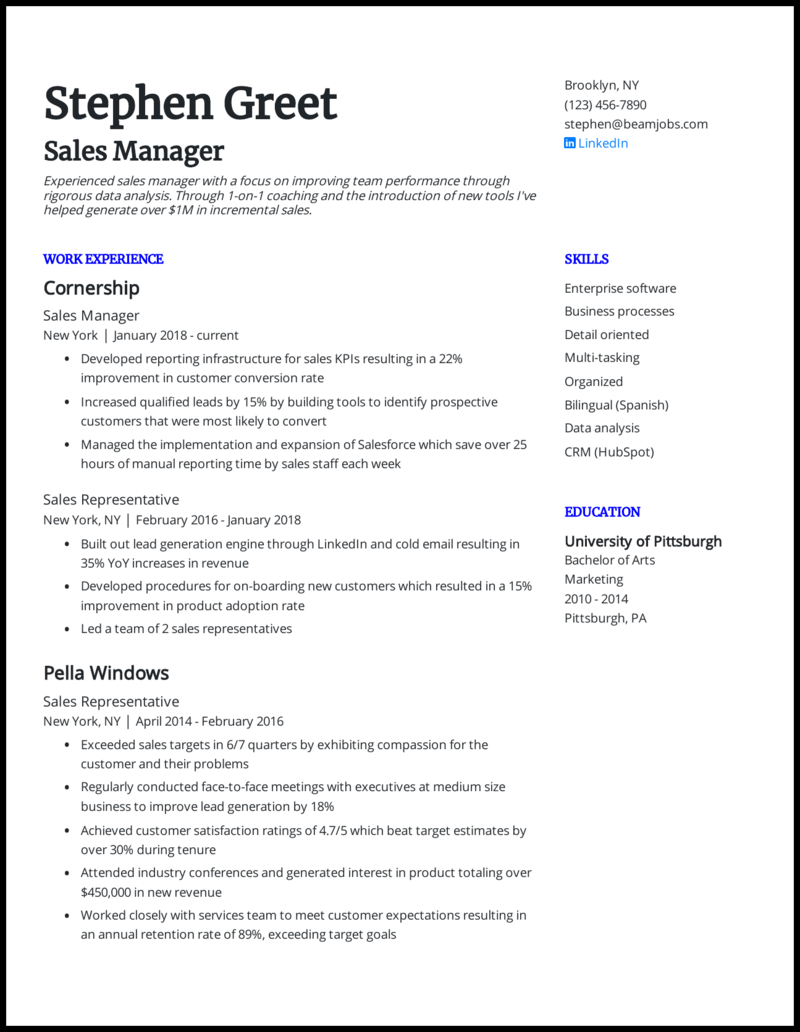 Salesman Resume Format In Word - 5 Sales Resume Examples That Landed Jobs In 2021 - Salesman resume samples here are 23 free salesman resume samples in ms word format to help you prepare your own resume quickly.