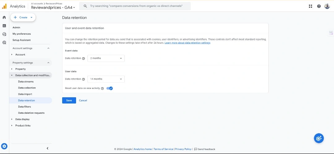 Ga4 data retention