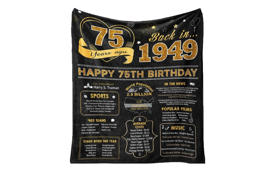 75th-birthday-gift-ideas-1949-history-blanket.webp