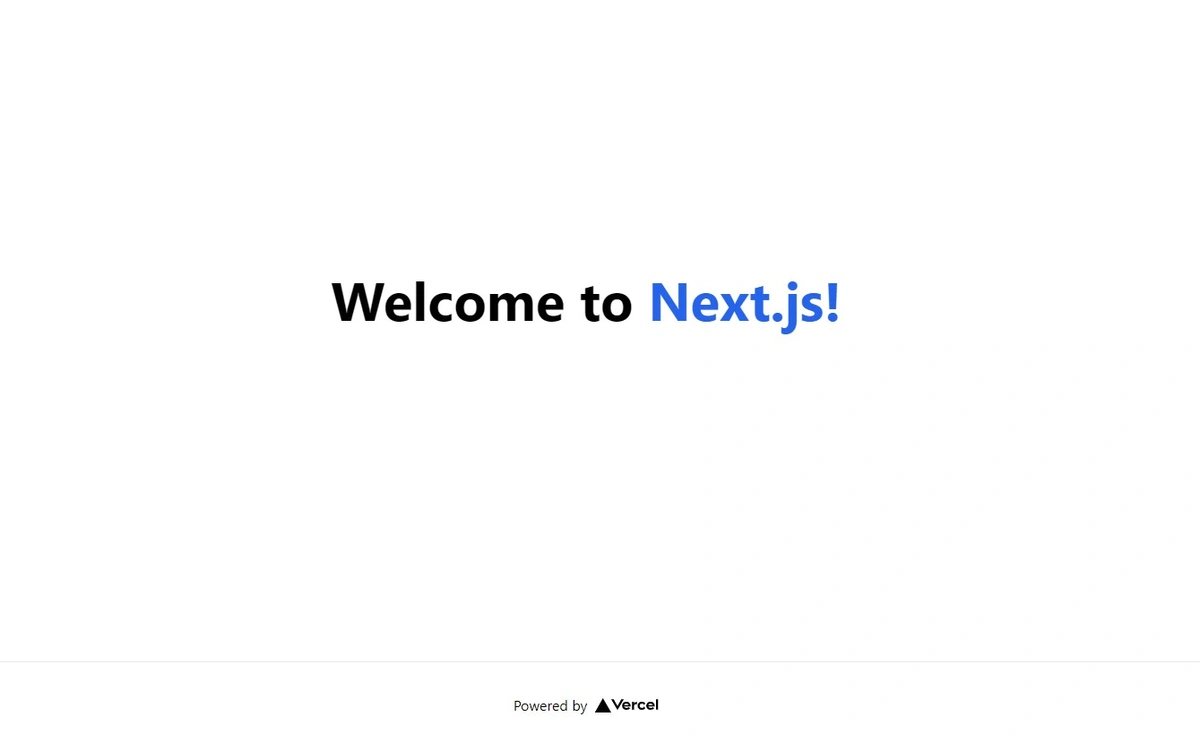 Adjusted rendered next.js welcome page