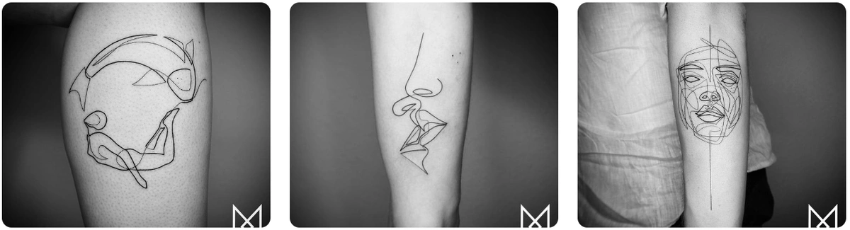 three tattoo examples by tattoo artist mo ganji