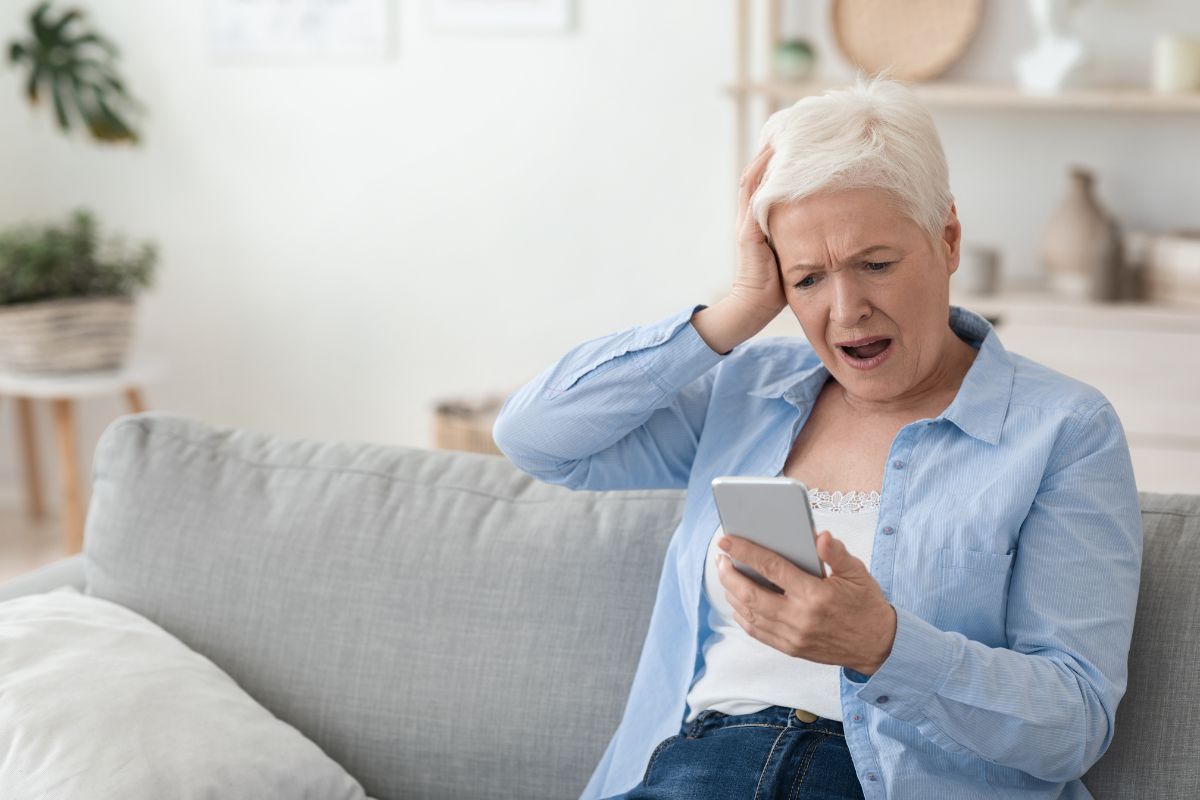 Frustrated woman looking at her Medicare Supplement rate increase