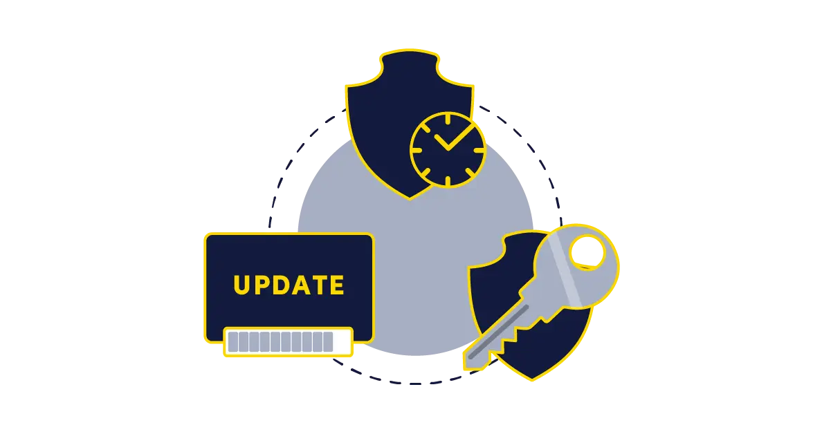 Security, reliability, and update icons
