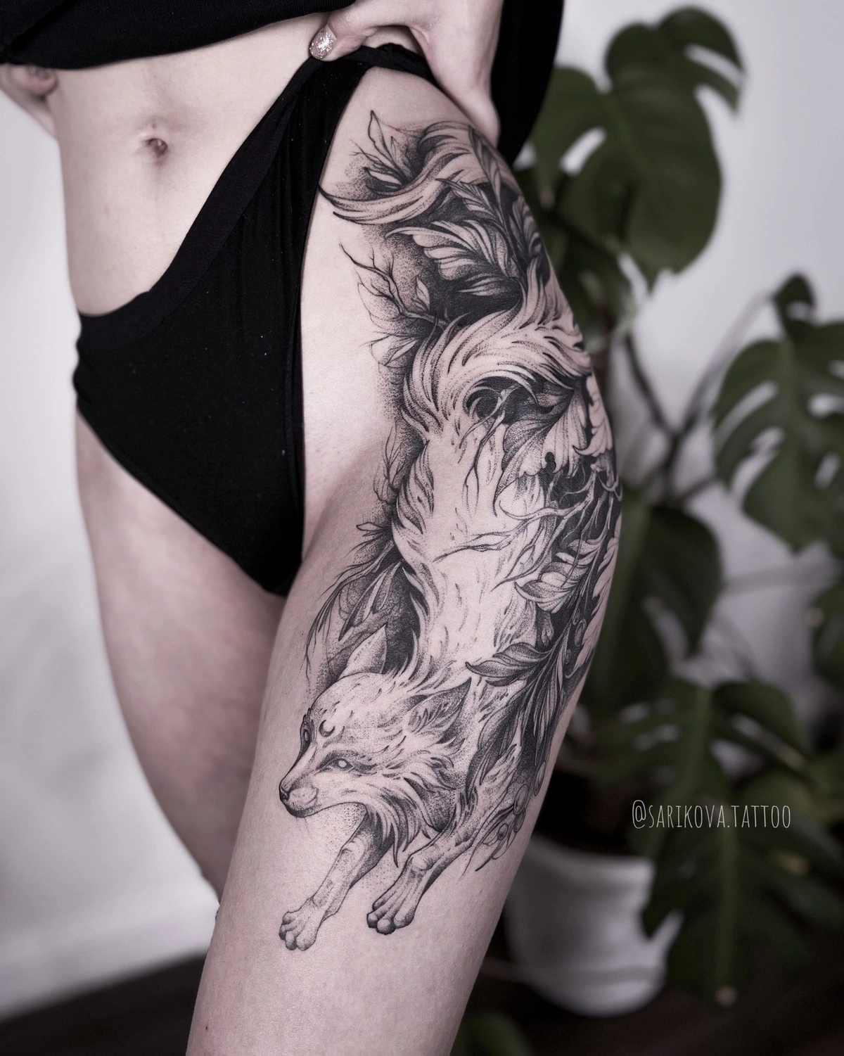 furry mystical animal tattoo stanislava sarikova