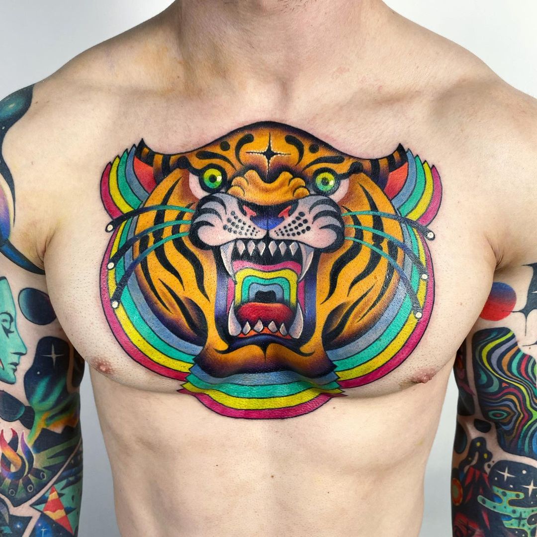 psychedelic tattoo by david peyote