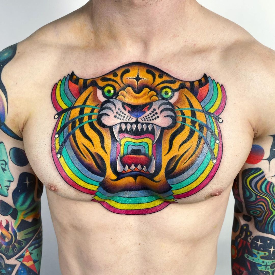 psychedelic tattoo by david peyote