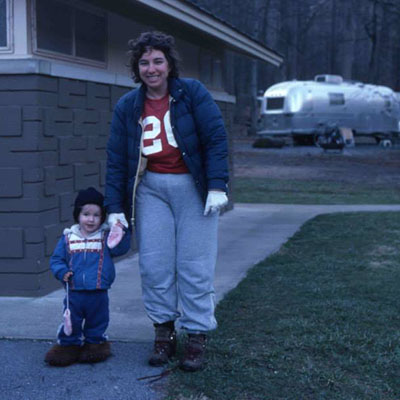 Smokys mom and me.