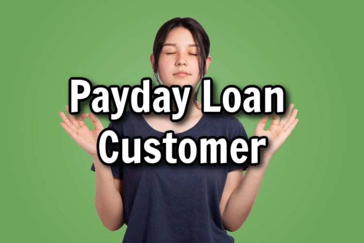 young woman at peace from payday loan