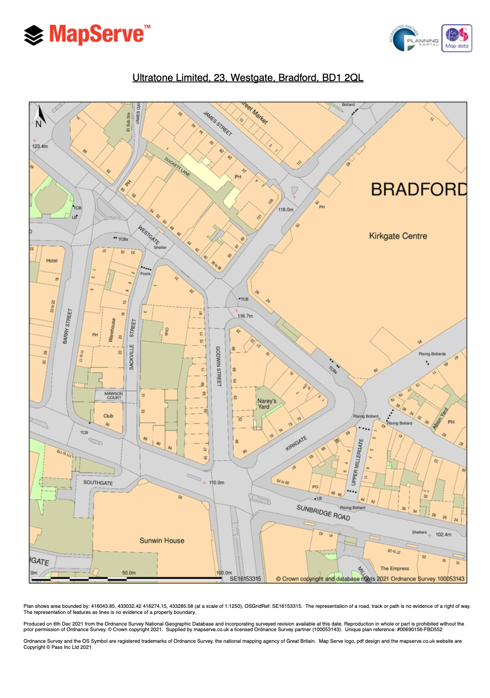 Sample of a site plan by MapServe