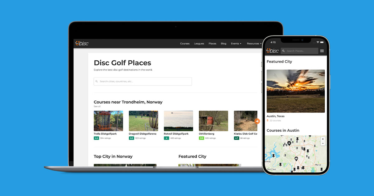 Find More Disc Golf With UDisc Places...