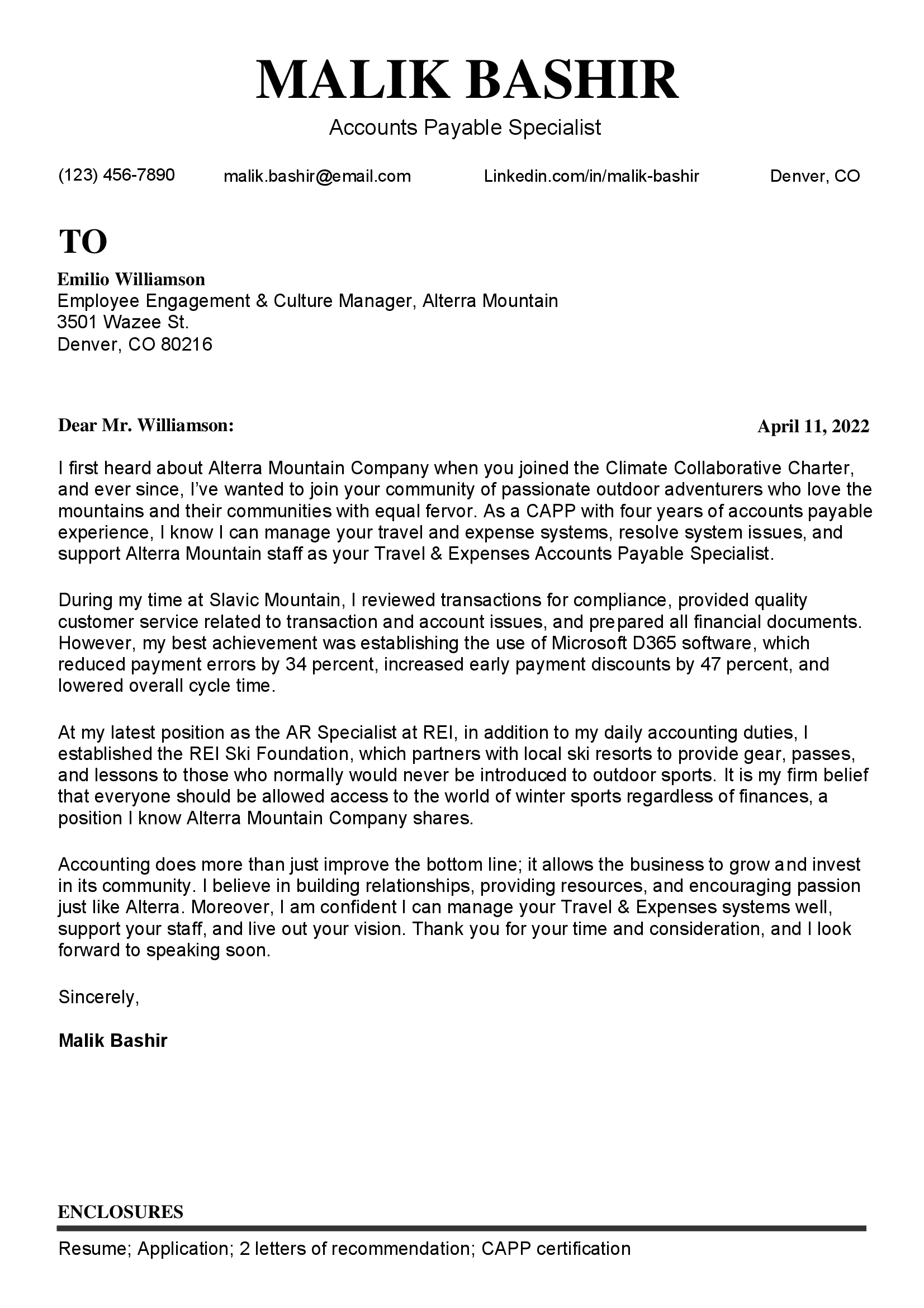 3 Accountant Cover Letter Examples & Guide for 2022