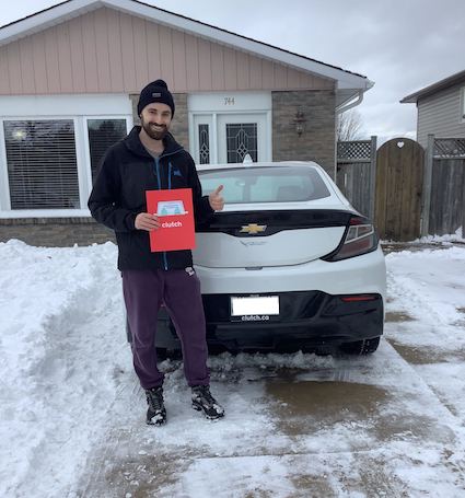 review author with their recently purchased car