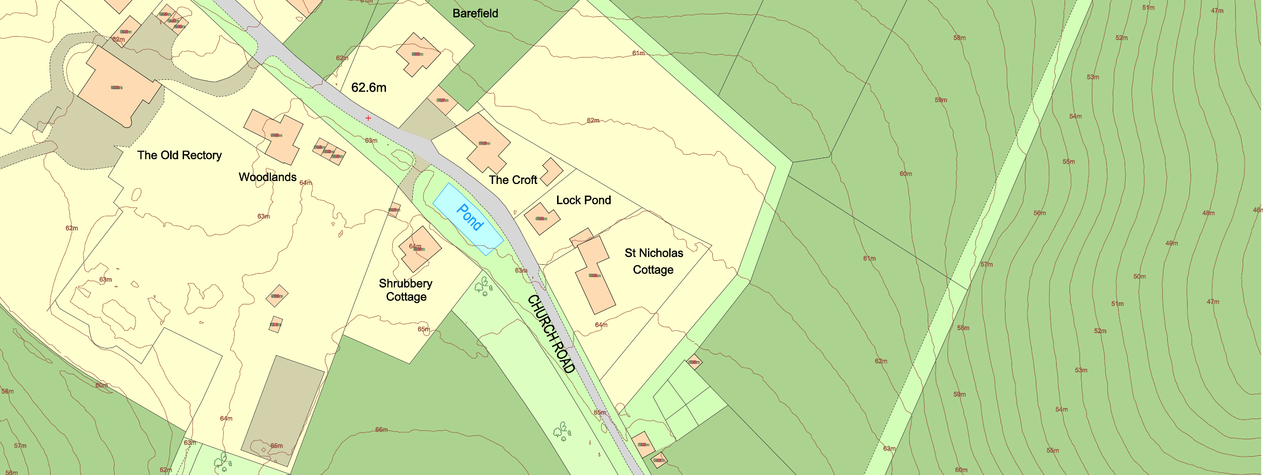 OS MasterMap® sample including 1m contours