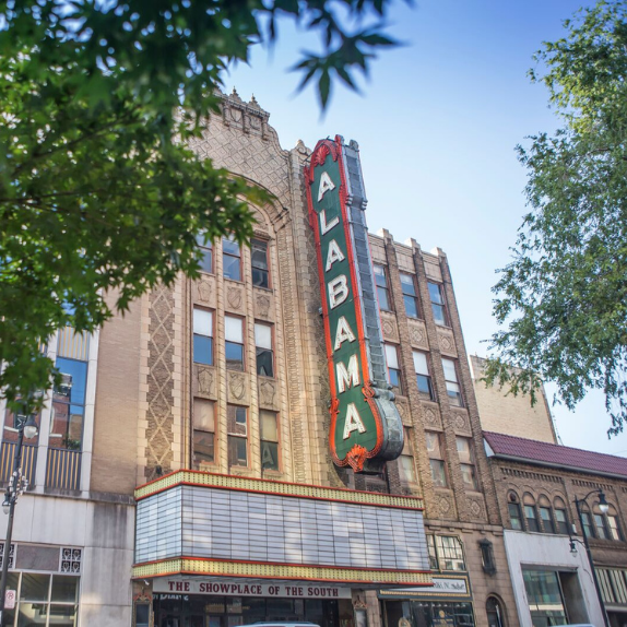 Exterior of Alabama Theatre.