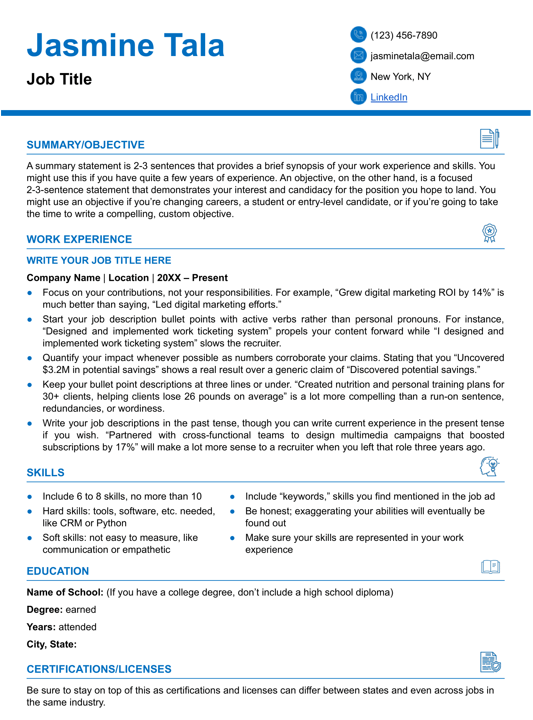 10 Free Google Docs Resume Templates Built For 22
