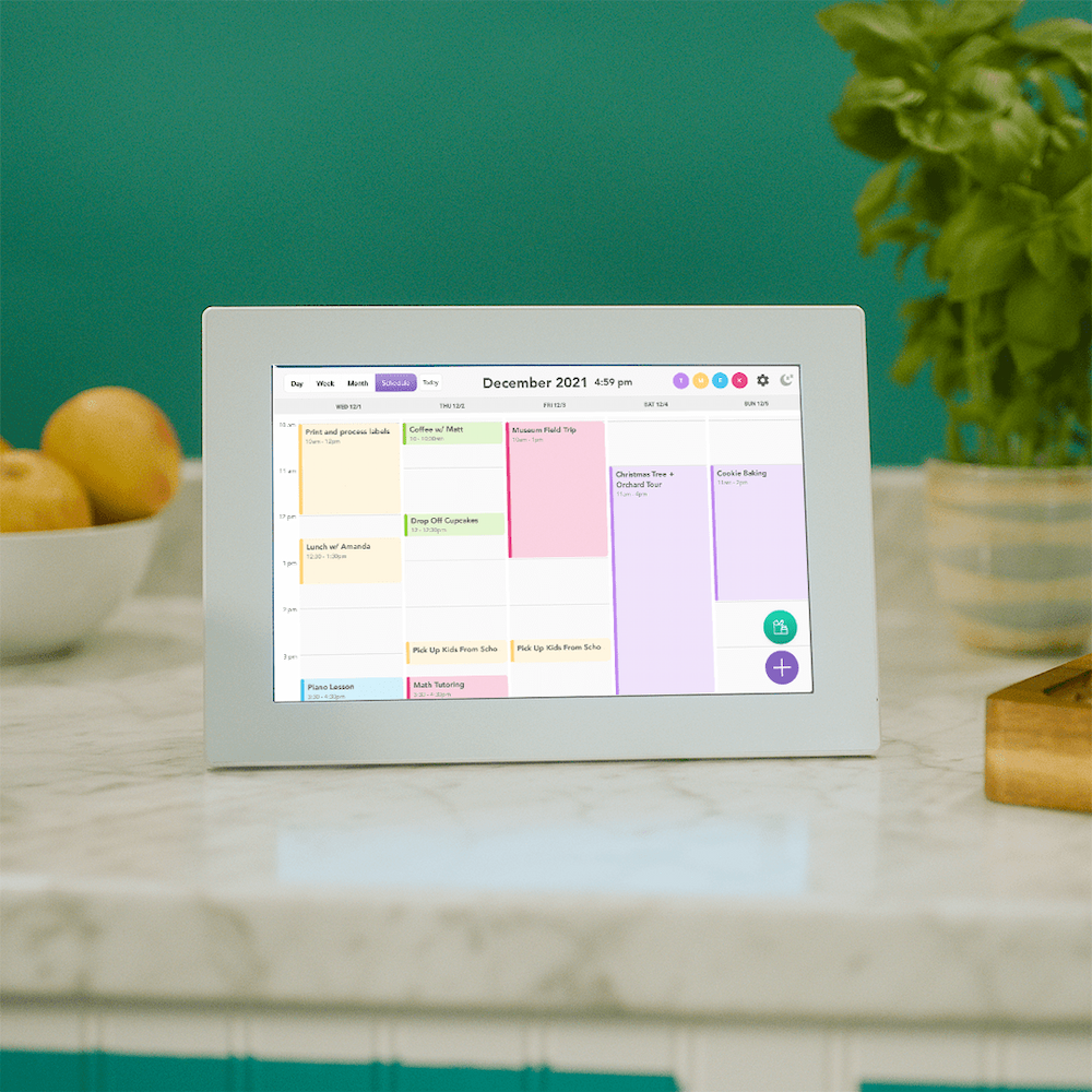 Digital calendar with schedule view